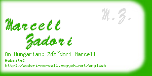 marcell zadori business card